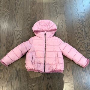 Light Pink Puffer Jacket with Hood